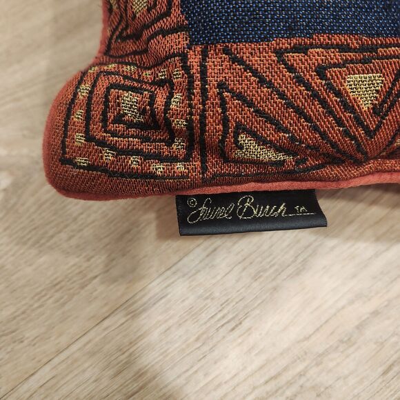 Laurel Burch Cat Tapestry Throw Pillow Square Christmas Present Stars Metallic - Picture 6 of 9